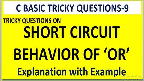 C basics in competitive exams #9 | short circuit behavior of OR operator in c