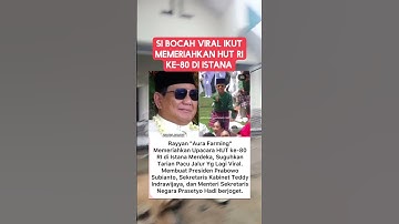 Prabowo tersenyum bocah viral tampil di HUT RI KE-80 di istana‼️ #shorts #short #shortvideo