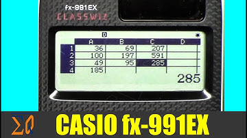 Spreadsheet Calculation using CASIO CLASSSWIZ  fx-991EX fx-570EX Calculator