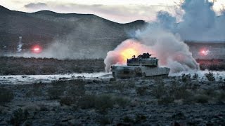 US Military M1 Abrams Tanks \& AH-64 Apache Helicopters Unleash Hell During Massive Live Fire Action