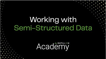 New Semi-Structured Data Course - Snowflake & Google BigQuery | Matillion Academy