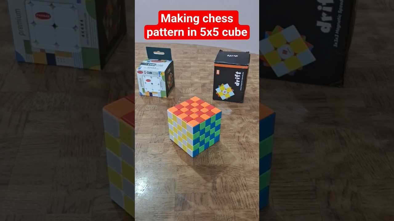 Making chess pattern on 5x5 rubik's cube. 