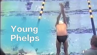 11 year old michael phelps wins 50 butterfly 1997