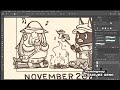 【イラストメイキング】イナズマデリバリー壁紙カレンダー 2021年11月版