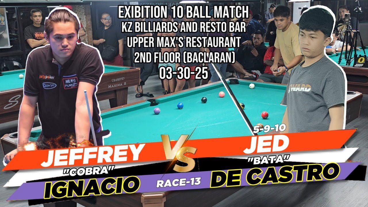 JED 'BATA' DE CASTRO VS JEFFREY IGNACIO (RACE 13) KZ BILLIARDS BACLARAN