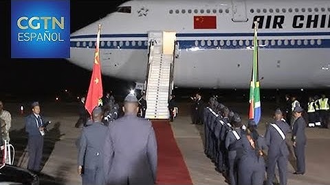El presidente chino llega a Pretoria en visita de Estado