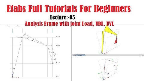 Etabs Full Tutorials for beginners | Analysis Frame with joint Load, UDL, UVL in Etabs | Lec-05
