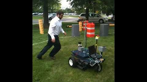 Demo of LIDAR based Obstacle Avoidance Algorithm developed in 2013 for the ISC at UM-Dearborn
