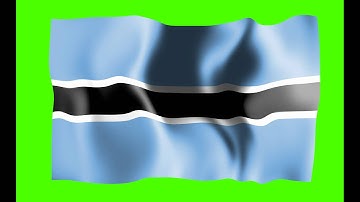 Botswana Waving Flag Green Screen Animation - Free Royalty Footage