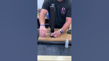 Adding threaded inserts to this bench so I can install the legs. Video by: @sc__creates