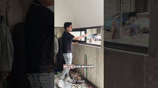 SLIDING WINDOW DI AREA KITCHEN SET #interiordesign #rumahunikminimalis #homedecor