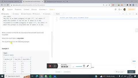 SQL Recyclable and Low Fat Products Problem