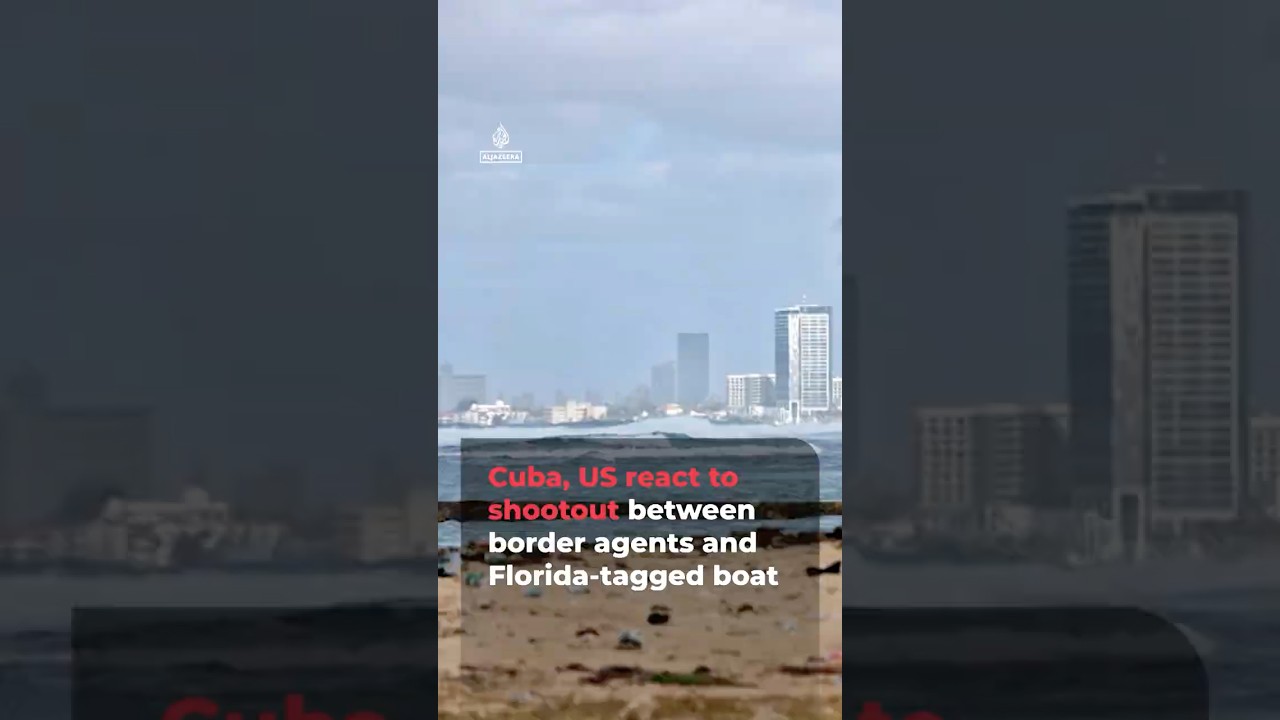 كوبا والولايات المتحدة تردان على تبادل إطلاق نار دامٍ بين عملاء وقارب يحمل علامة فلوريدا | AJ #shorts