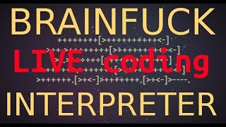 brainfuck interpreter live coding in C screenshot 1