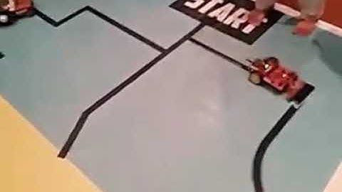 Line following robot for zigzag path