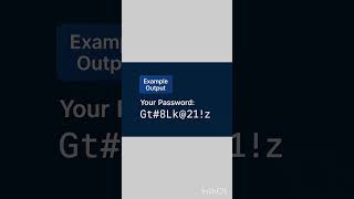 I Built a Password Generator in Python #python #shorts #projects