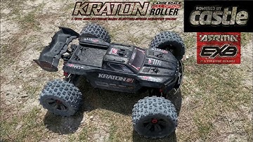 *RAW RUN* Kraton8s EXB; 26/39 Gearing; Castle 1100kv Motor, Mamba XLX2 ESC; ALL Terrain; RAMP Test💪