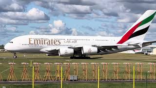 Airbus A380 Takeoff Bhx-Dxb , Uae98P-Ek40-A388 A380-842 Emirates