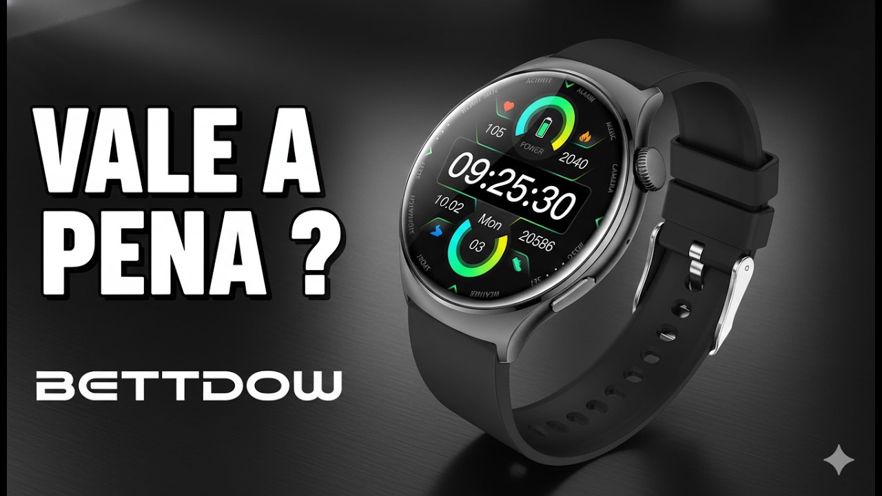 BETTDOW FB027 Smartwatch 2025 – GPS, Chamadas, IP68! Vale a pena? Review COMPLETO!