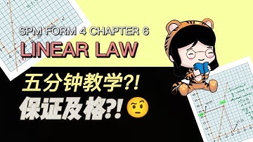【五分钟教学】SPM FORM 4 CHAPTER 6 LINEAR LAW (中文解说)