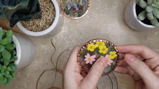 Pressed flower glass ornaments