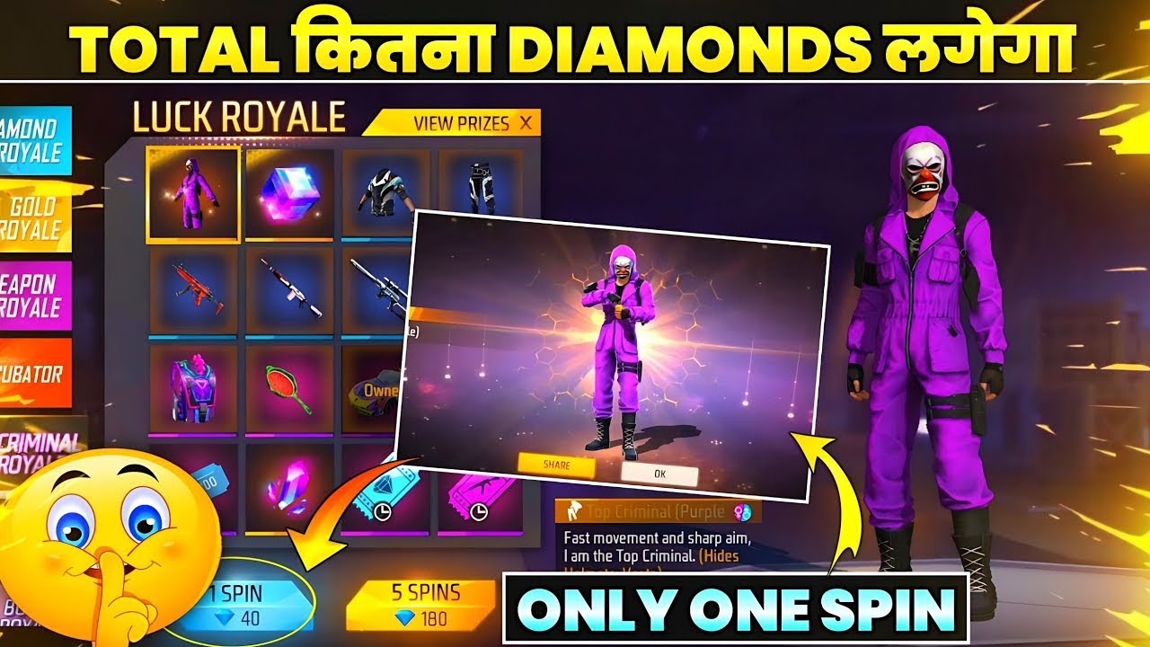 Purple Criminal Return | Criminal Bundle Return Free Fire | Criminal Royale Free Fire New Event |