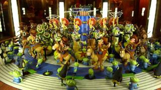 Disneyland California Adventure Toy Story 3D Animation Zoetrope in HD