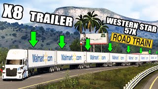 EL Camión MAS GRANDE (8 Trailers) de American Truck Simulator en México, Sinaloa