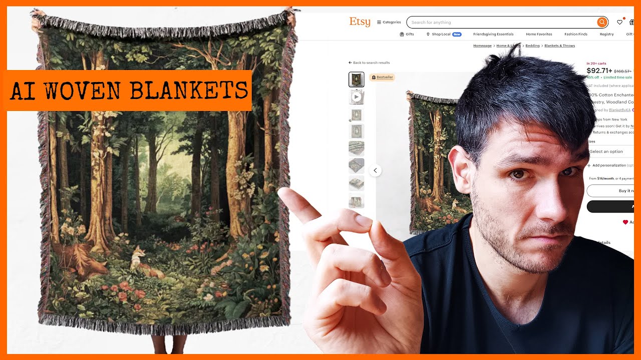 How I Design Viral Woven Blankets for Print-On-Demand Using AI (Step-By-Step Guide)