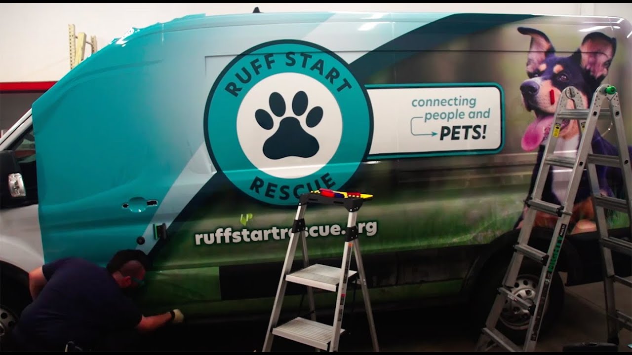 SOULO wraps a van for Ruff Start Rescue (watch the timelapse!) - YouTube