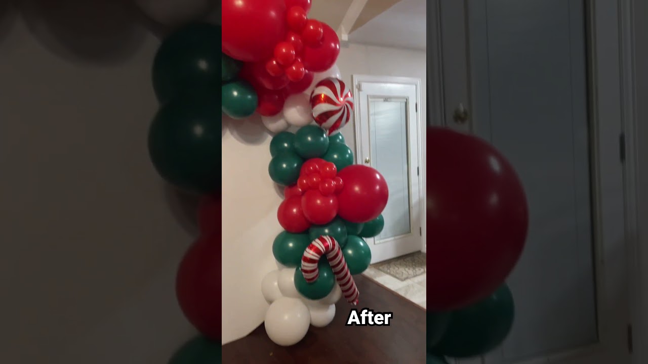 Christmas Balloon Garland | Setup Balloon Decor With Me