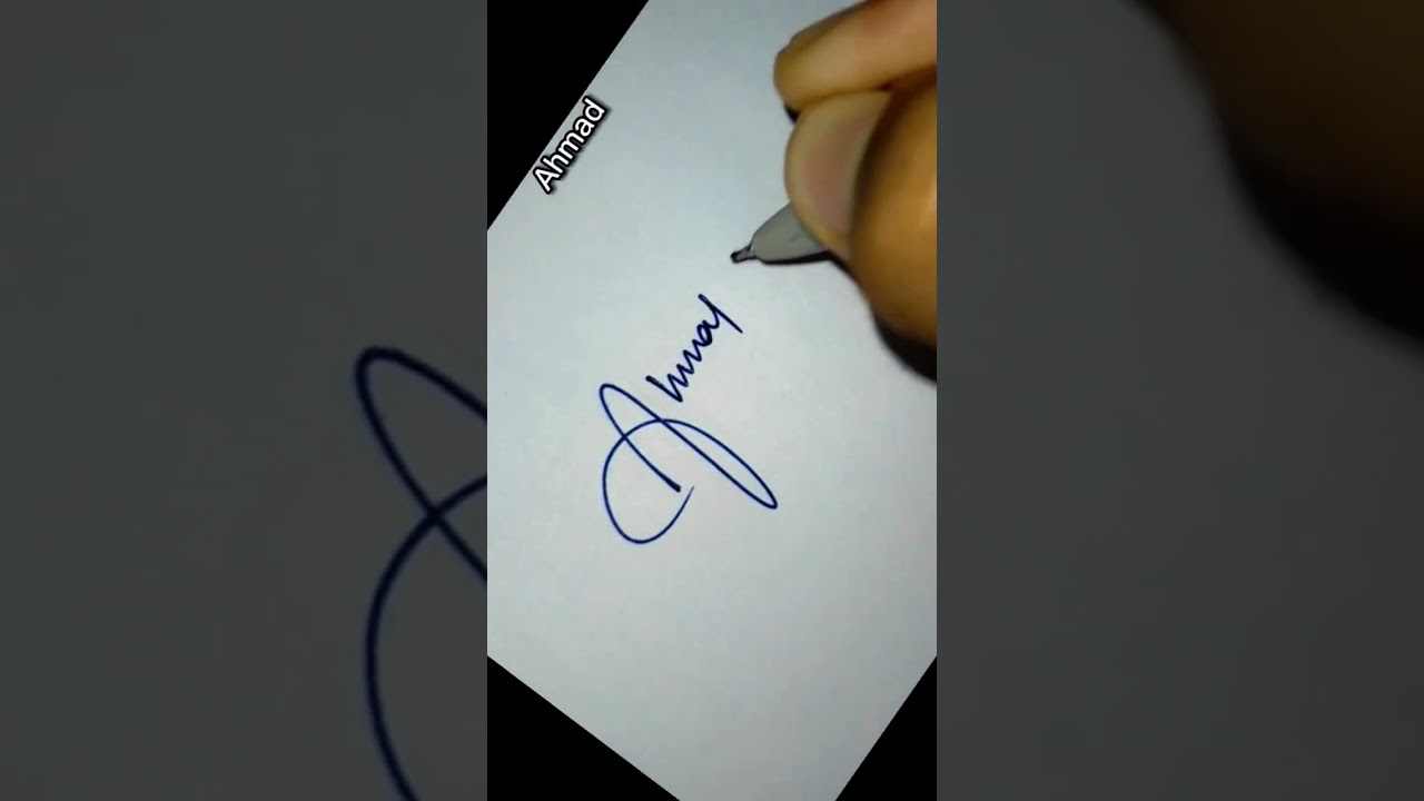ahmad name signature 😇 comment your name 