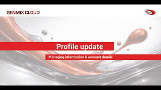 GenMix Cloud - Profile Update