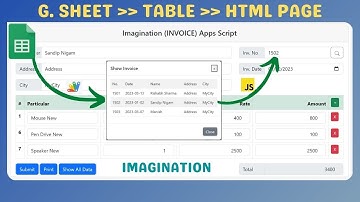 How to Display Google Sheets Data in a Table and Show Details on an HTML Page
