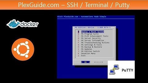 PlexGuide: SSH, Terminal, Putty Intro