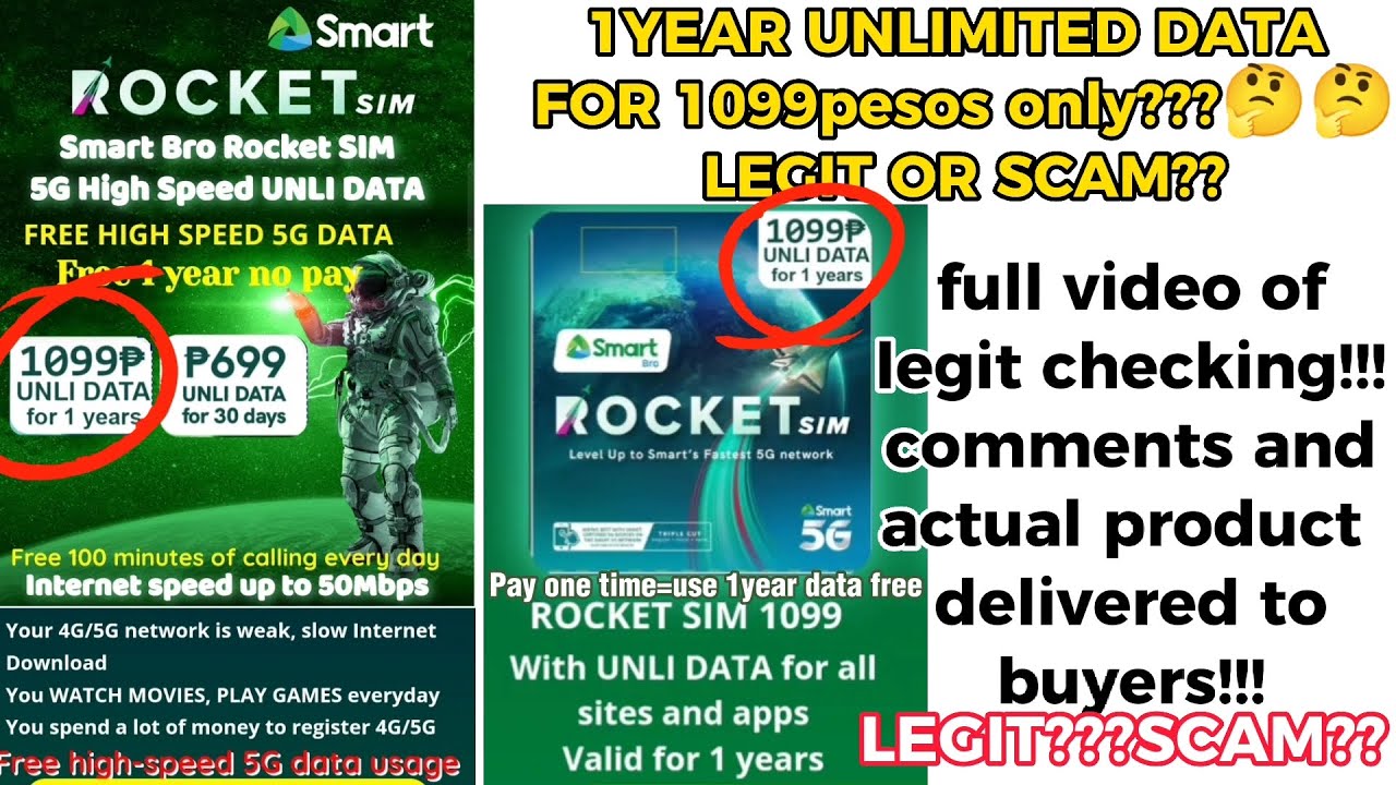 SMART ROCKET SIM 1YEAR UNLI DATA FOR 1099pesos Only LEGIT OR SCAM smart-rocket-sim-1year-unli-data-for-1099pesos-only-legit-or-scam