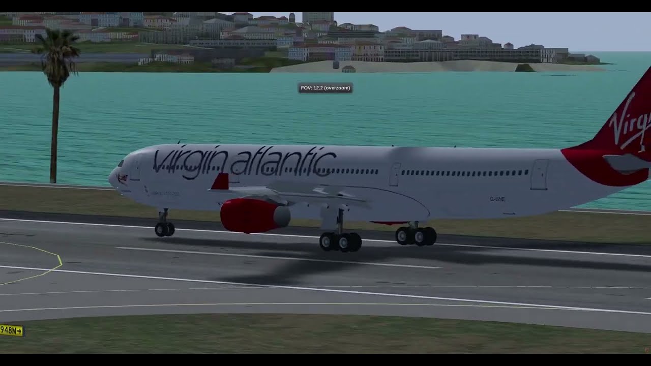 A330-343: London to Iconic Beach Landing in St. Maarten | FGFS 2024
