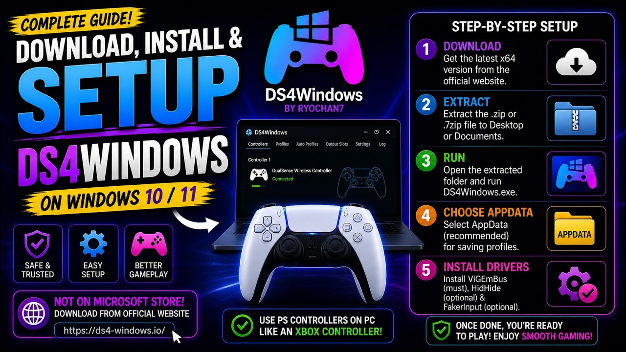 DS4Windows - Download, Install & Setup [Detailed Guide] - YouTube