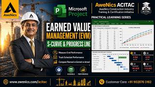 EVM, S-Curve And Progress Line (MSP) | Module 20 Overview | Microsoft Project Tutorial