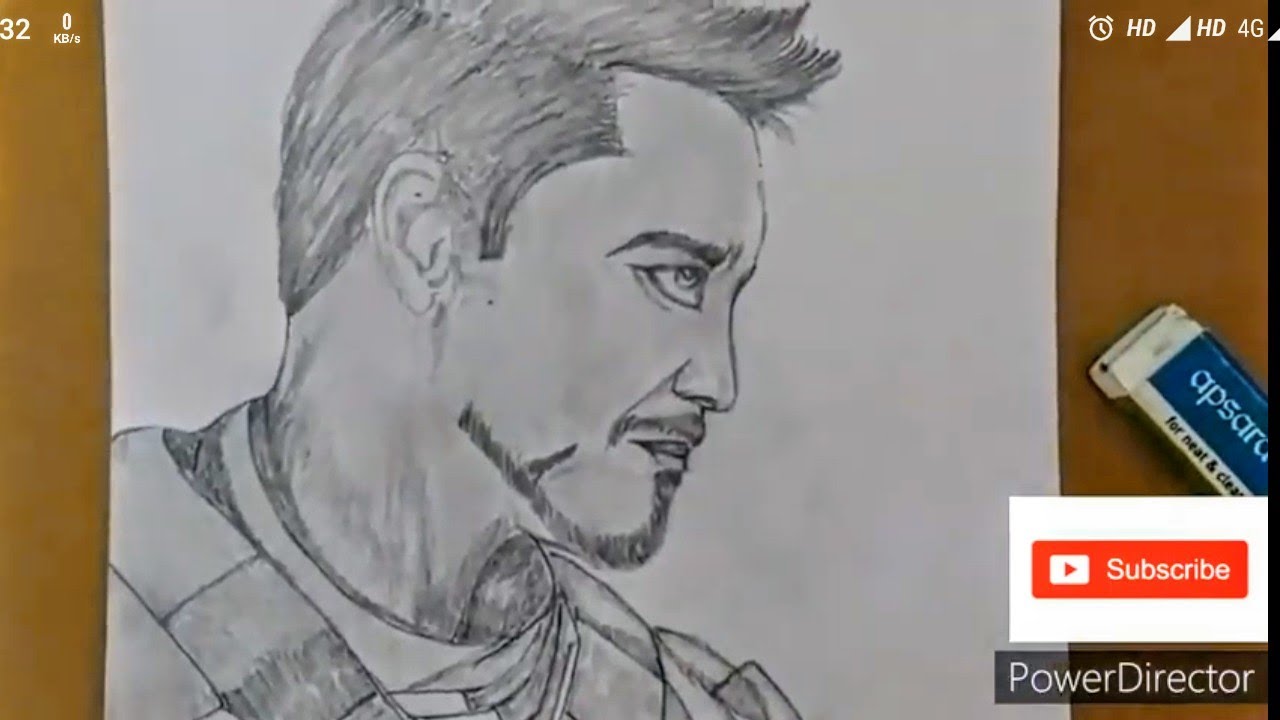  Iron Man pencil sketch - YouTube