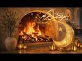 Ramadan Kareem رمضان كريم Luxurious Ramadan Fireplace Tv Art 2026 خلفية شاشة رمضان دافئة