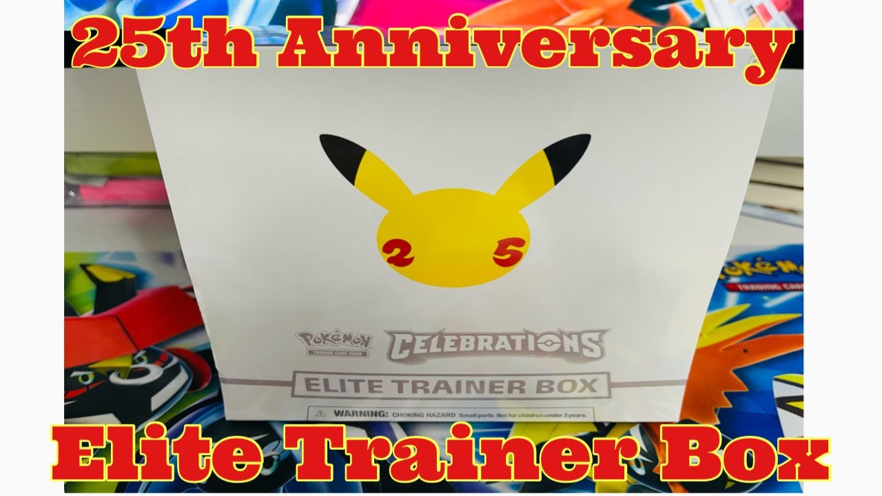 Pokemon 25th Anniversary Celebration Elite Trainer Box - YouTube