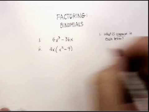 Factoring: Binomial Example (with problems).avi