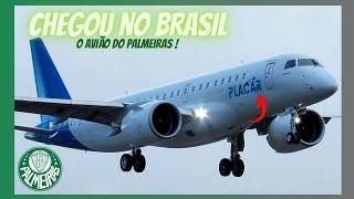 O primeiro pouso no Brasil do Embraer E190 E2 da Placar Linhas Aéreas,o avião do Palmeiras.Recife-PE