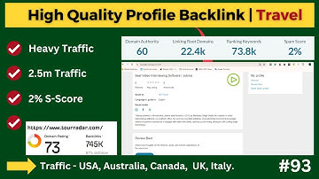 Very High Quality Profile Backlink Site | How to Create Backlink for Travel Industry | #travel