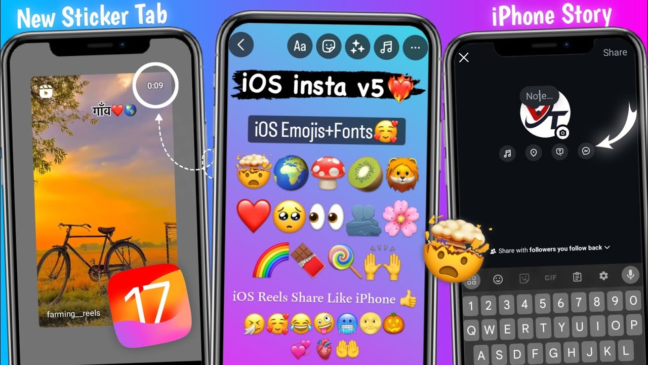 VT Insta v5 New Update🔥 | iOS Emojis+iPhone Fonts | Round Edge Story ...