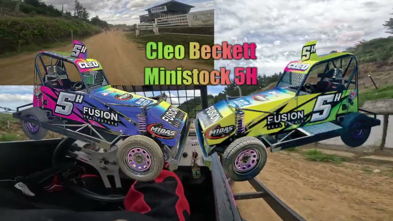 Beckett Racing J-R Beckett Adult Ministocks 5h Race 2 Whangarei Speedway New Year RaceMeet 17.1.2026