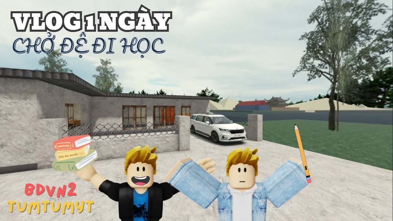 [VLOG] TUMTUM MỘT NGÀY LÁI XE CHỞ ĐỆ ĐẾN TRƯỜNG TRONG BDVN2 ROBLOX