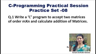 C program to find the transpose of a m X n matrix.| C programming practical practice set 9
