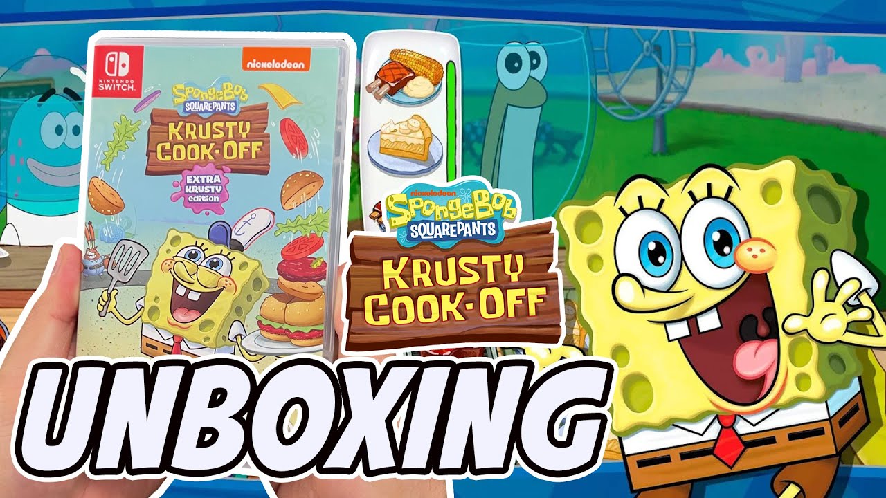 SpongeBob Squarepants: Krusty Cook-Off “Extra Krusty Edition” (Nintendo  Switch) Unboxing - YouTube